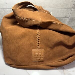 Haute Hippie 100% Chestnut Suede Soft Hobo Bag